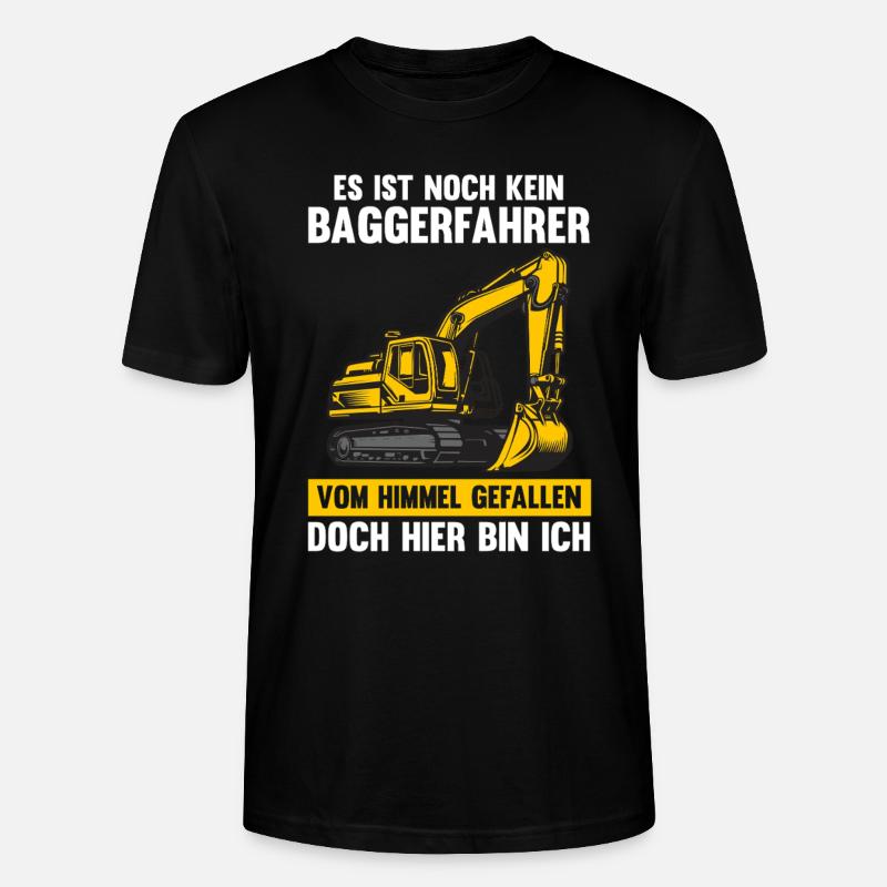 Bagger Fahrer Bagger Bauen Geschenk - Stanley/Stella Unisex Bio-T-Shirt CRAFTER - Schwarz