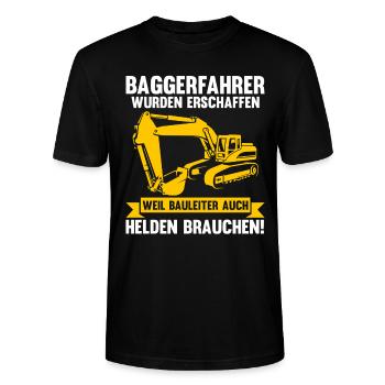 Bagger Fahrer Bagger Bauen Geschenk - Stanley/Stella Unisex Bio-T-Shirt CRAFTER - Schwarz - Vorne - Alina (178cm) & Michal (187cm)