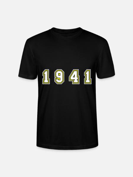 1941 Year Number - Stanley/Stella CRAFTER Unisex Organic T-Shirt - black