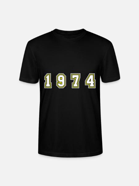1974 Year Number - Stanley/Stella CRAFTER Unisex Organic T-Shirt - black