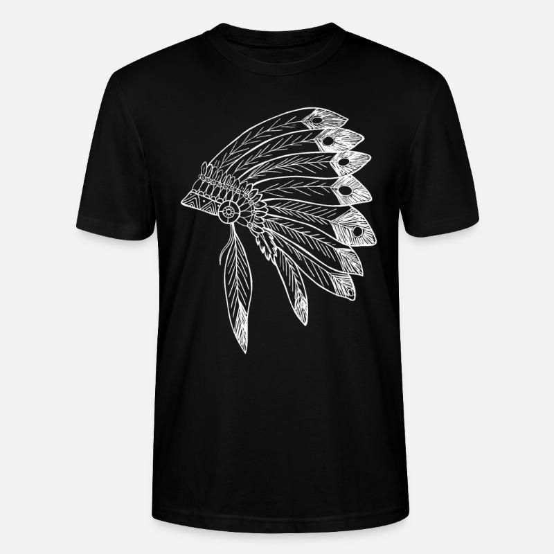 Indianer - Stanley/Stella Unisex Bio-T-Shirt CRAFTER - Schwarz