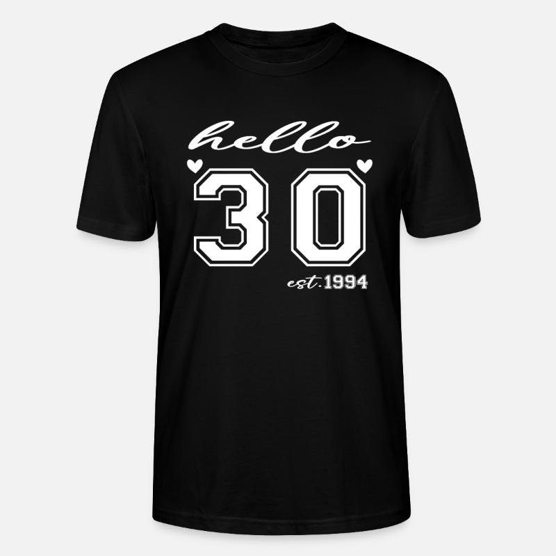 Hello 30 est 1994 - T-shirt bio CRAFTER Stanley Stella Unisexe - noir