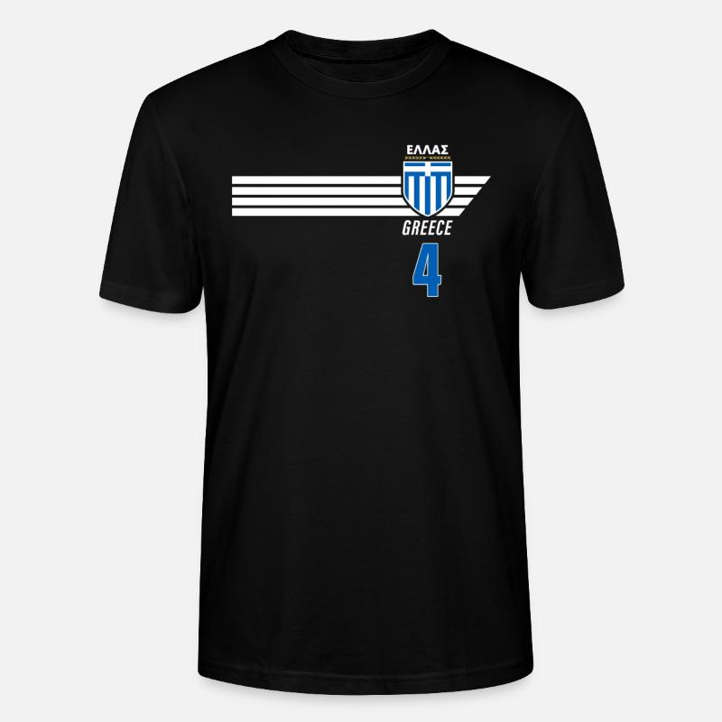 Grèce Hellas Grèce Football grec - T-shirt bio CRAFTER Stanley Stella Unisexe - noir