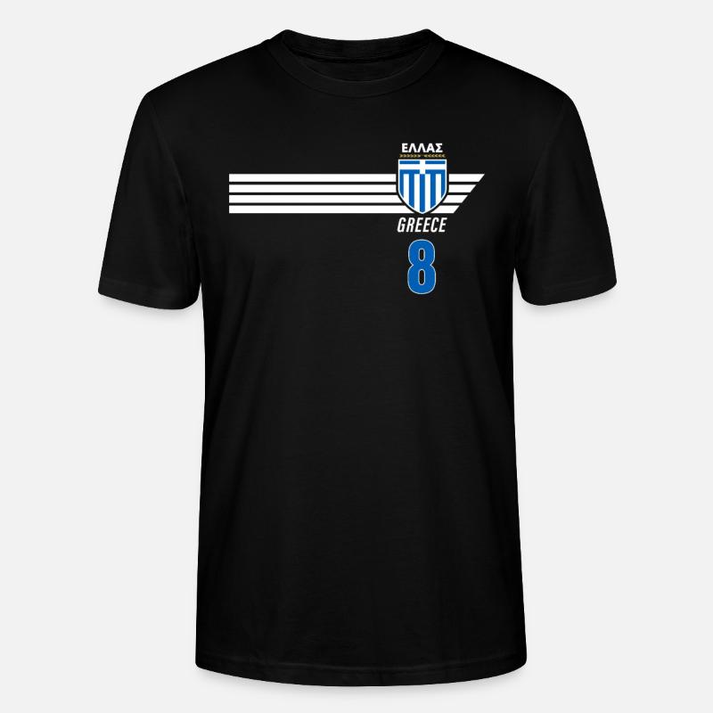 Grèce Hellas Grèce Football grec - T-shirt bio CRAFTER Stanley Stella Unisexe - noir