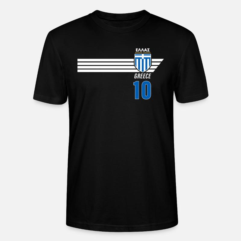 Grèce Hellas Grèce Football grec - T-shirt bio CRAFTER Stanley Stella Unisexe - noir