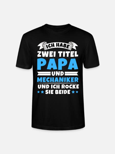 Ich habe 2 Titel Papa und Mechaniker - Stanley/Stella Unisex Bio-T-Shirt CRAFTER - Schwarz