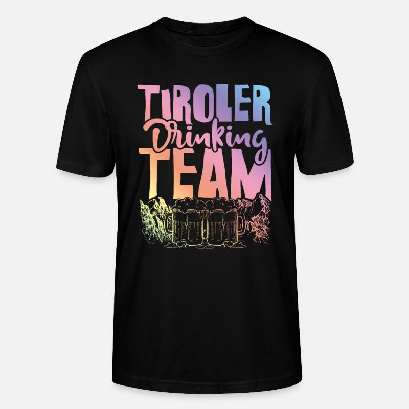 Tiroler Drinking Team - Stanley/Stella Unisex Bio-T-Shirt CRAFTER - Schwarz