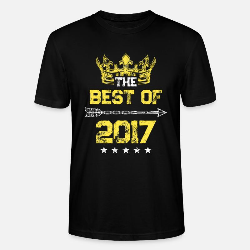 2017 meilleur de l’anniversaire - T-shirt bio CRAFTER Stanley Stella Unisexe - noir