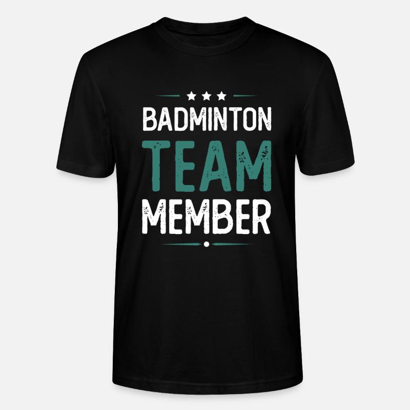 Équipe de badminton - T-shirt bio CRAFTER Stanley Stella Unisexe - noir