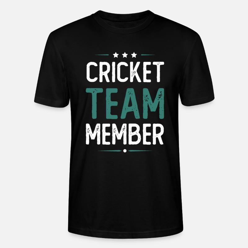 Équipe de cricket - T-shirt bio CRAFTER Stanley Stella Unisexe - noir