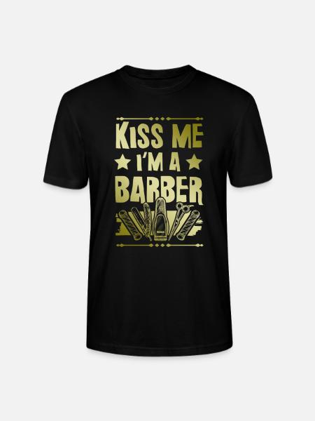 Kiss me Barber - Stanley/Stella CRAFTER Unisex Organic T-Shirt - black