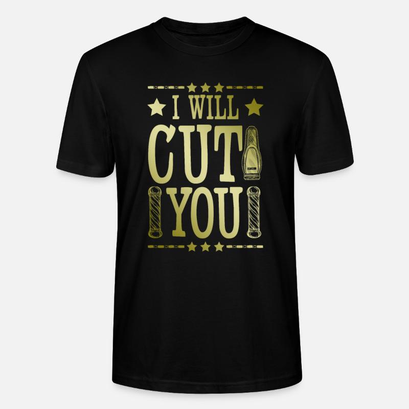 Dicton de coiffeur de barbier - T-shirt bio CRAFTER Stanley Stella Unisexe - noir
