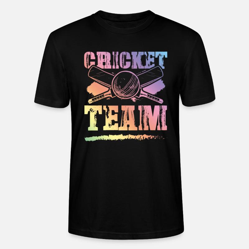 Équipe de cricket - T-shirt bio CRAFTER Stanley Stella Unisexe - noir