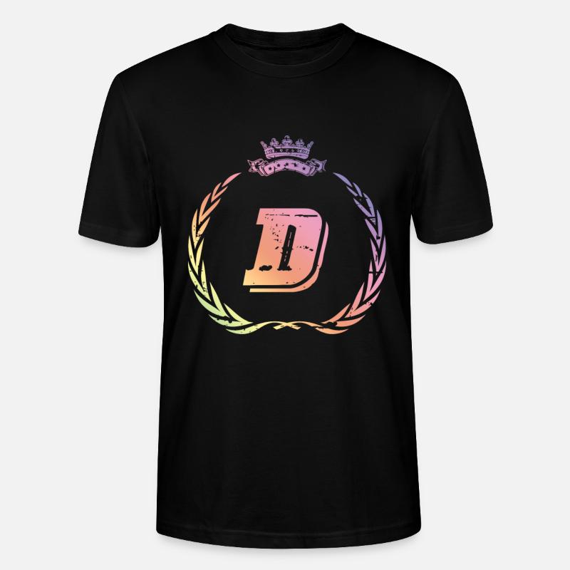 D Buchstabe Kranz - Stanley/Stella Unisex Bio-T-Shirt CRAFTER - Schwarz