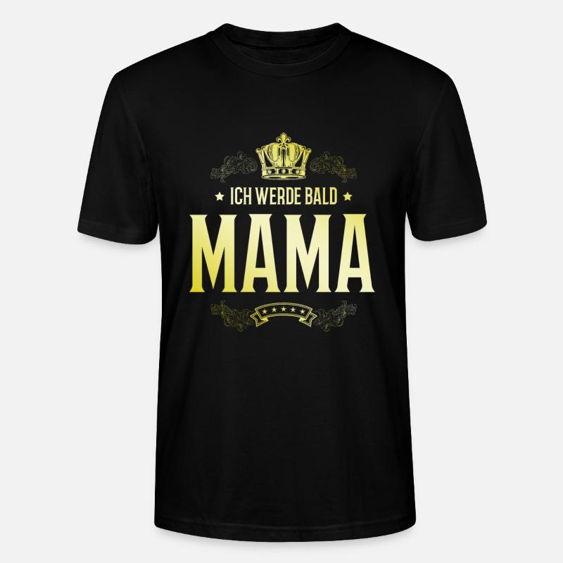 Ich werde Bald Mama - Stanley/Stella Unisex Bio-T-Shirt CRAFTER - Schwarz