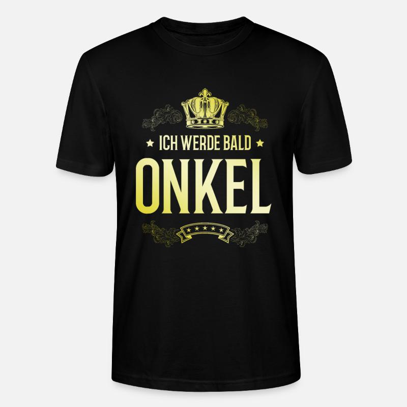 Ich werde Bald Onkel - Stanley/Stella Unisex Bio-T-Shirt CRAFTER - Schwarz