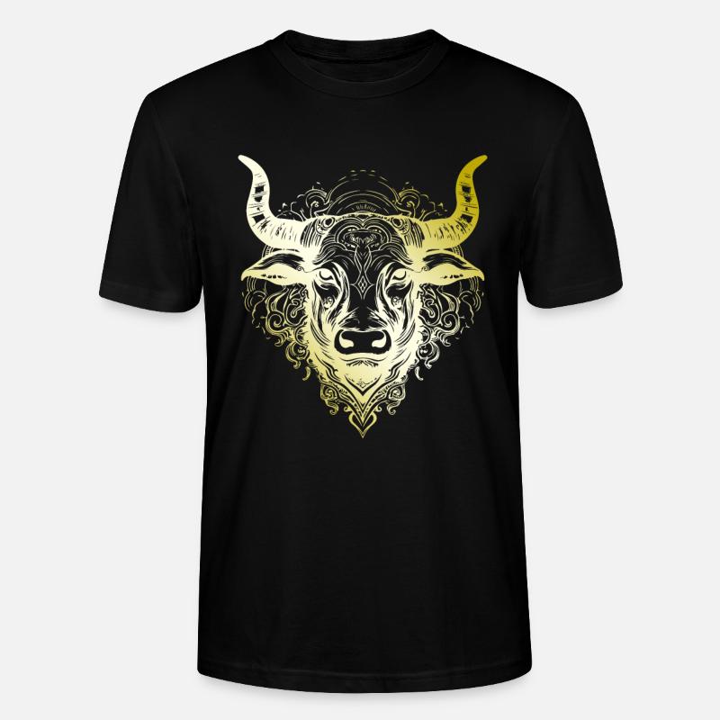 Bulle Mandala gold - Stanley/Stella Unisex Bio-T-Shirt CRAFTER - Schwarz