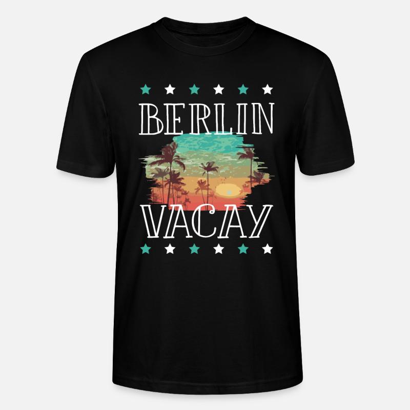 Berlin Urlaub - Stanley/Stella Unisex Bio-T-Shirt CRAFTER - Schwarz