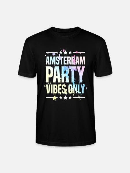 Amsterdam Party Vibes - Stanley/Stella CRAFTER Unisex Organic T-Shirt - black
