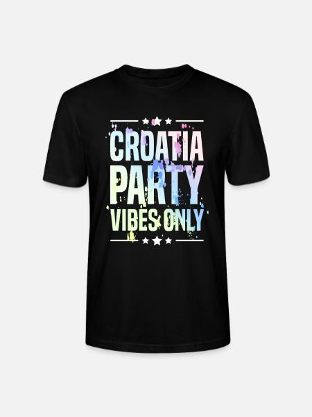 Croatia Party Vibes - Stanley/Stella CRAFTER Unisex Organic T-Shirt - black