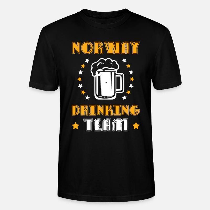Norwegen Drinking Team - Stanley/Stella Unisex Bio-T-Shirt CRAFTER - Schwarz