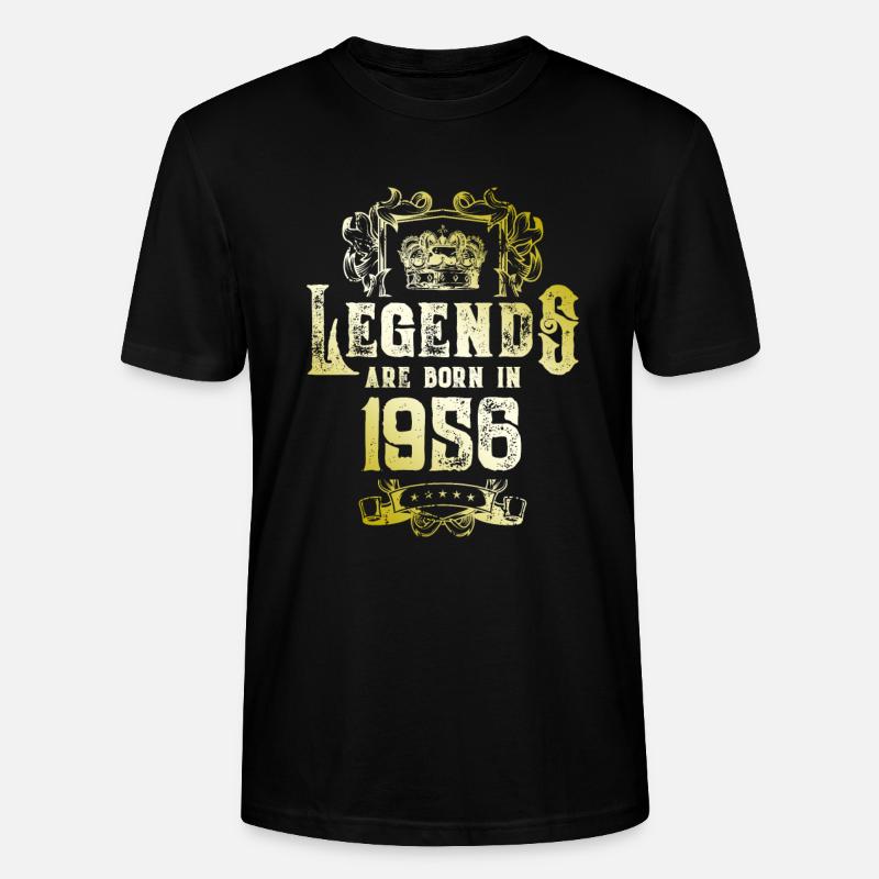 1956 Anniversaire des légendes - T-shirt bio CRAFTER Stanley Stella Unisexe - noir
