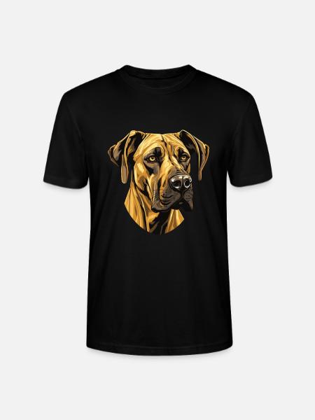 Great Dane Dog Portrait - Stanley/Stella CRAFTER Unisex Organic T-Shirt - black