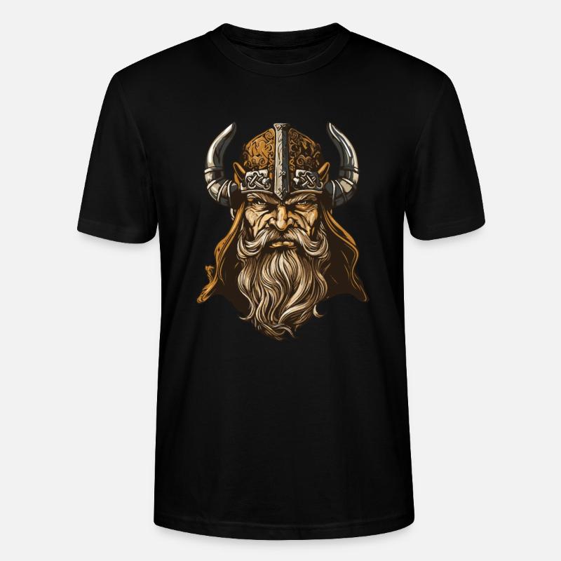 Guerrier viking Valhalla Odin - T-shirt bio CRAFTER Stanley Stella Unisexe - noir