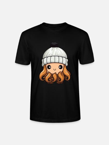 Octopus Winter Octopus Comic - Stanley/Stella CRAFTER Unisex Organic T-Shirt - black