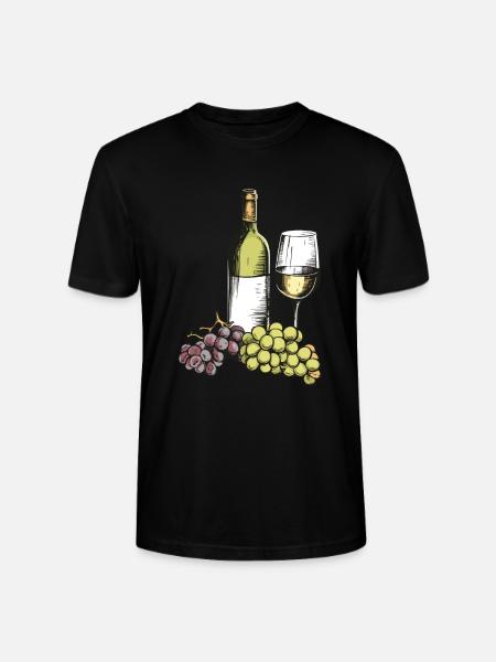 wine glass wine grapes wine - Stanley/Stella CRAFTER Unisex Organic T-Shirt - black