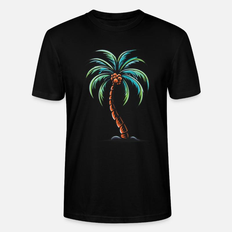 Palme Urlaub Symbol - Stanley/Stella Unisex Bio-T-Shirt CRAFTER - Schwarz