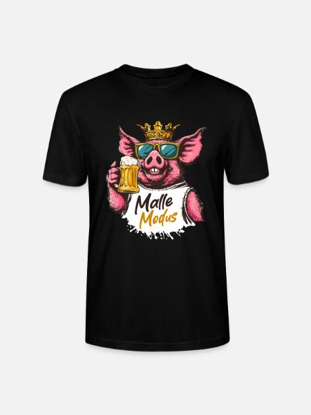 Malle Mode King Pig Beer - Stanley/Stella CRAFTER Unisex Organic T-Shirt - black