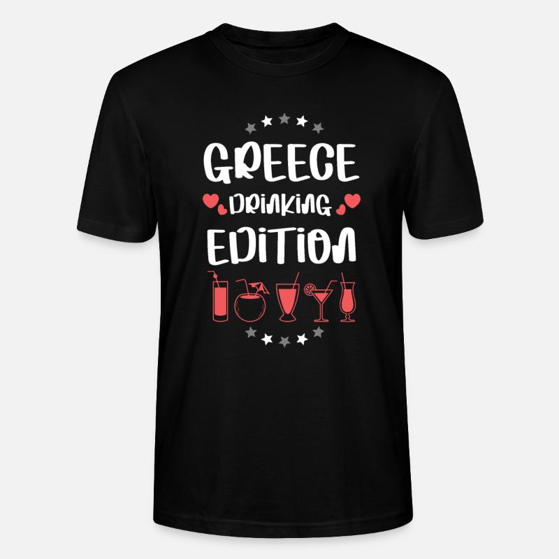 Équipe de boisson en Grèce - T-shirt bio CRAFTER Stanley Stella Unisexe - noir