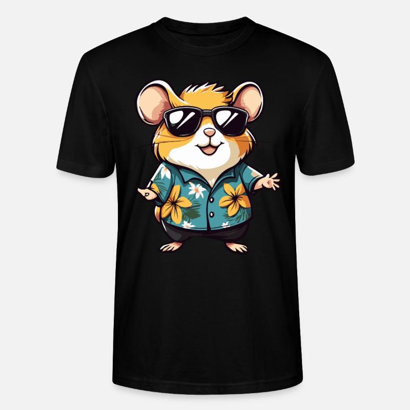 Hamster Funny Summer - T-shirt bio CRAFTER Stanley Stella Unisexe - noir