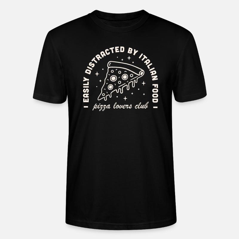 Humorvolle Pizza - Stanley/Stella Unisex Bio-T-Shirt CRAFTER - Schwarz