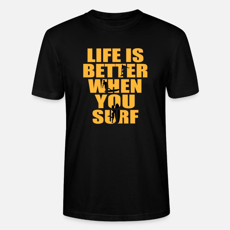 Surfers Surf Surf - T-shirt bio CRAFTER Stanley Stella Unisexe - noir