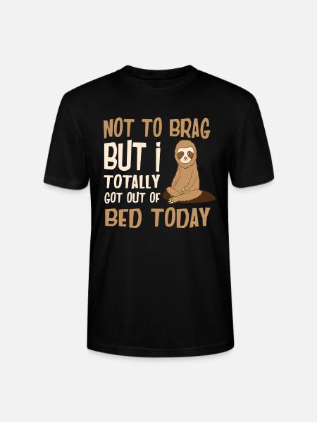 funny animals sloth - Stanley/Stella CRAFTER Unisex Organic T-Shirt - black