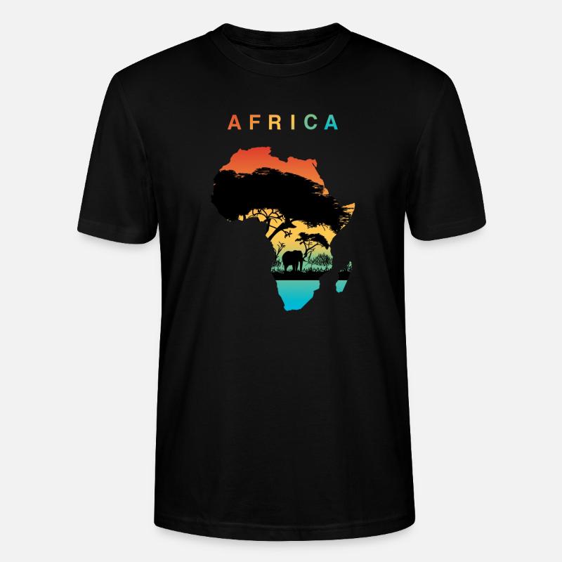 Afrika Elefant Flagge - Stanley/Stella Unisex Bio-T-Shirt CRAFTER - Schwarz