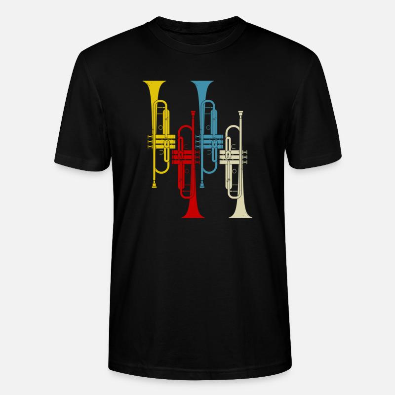 Trompette Trompette Rétro - T-shirt bio CRAFTER Stanley Stella Unisexe - noir