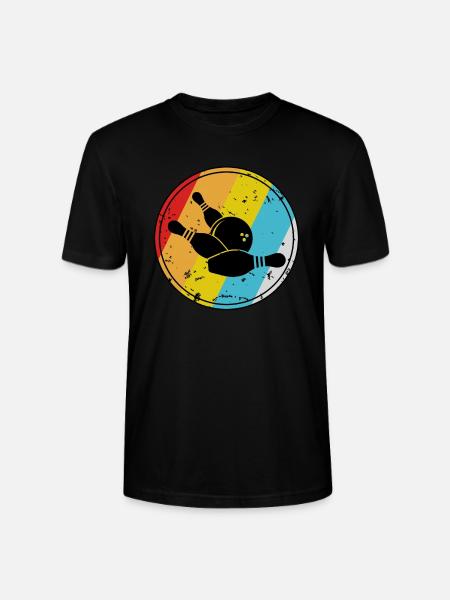 Boule de bowling rétro - T-shirt bio CRAFTER Stanley Stella Unisexe - noir