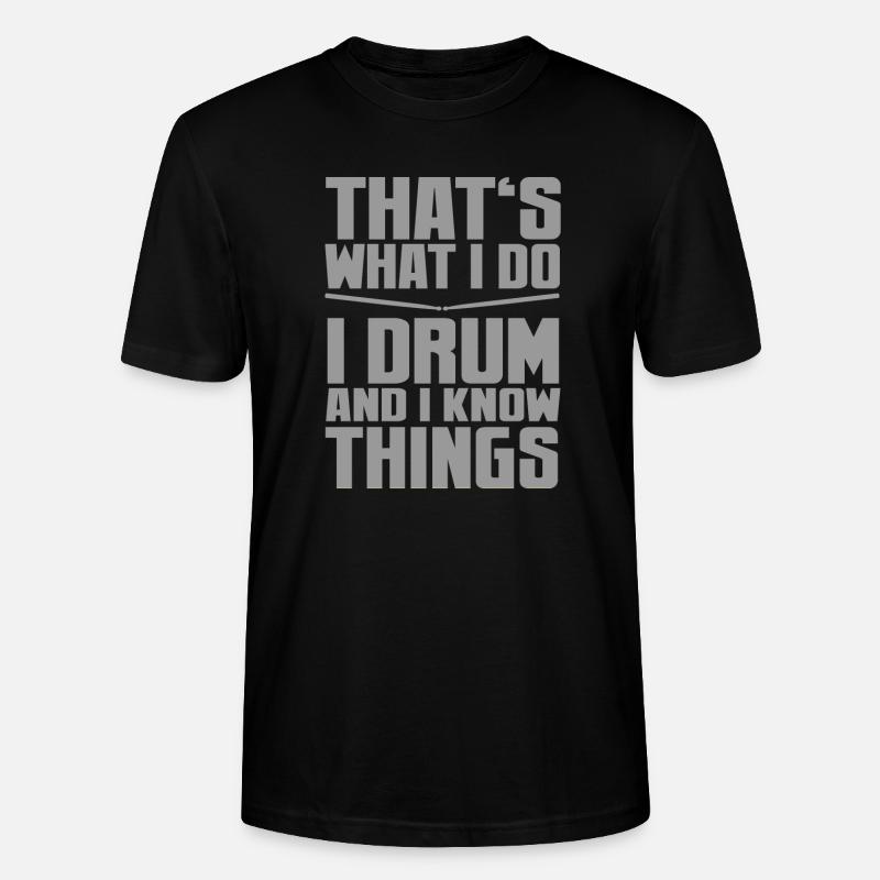 Baguettes Batteur Batteur Batteur - T-shirt bio CRAFTER Stanley Stella Unisexe - noir