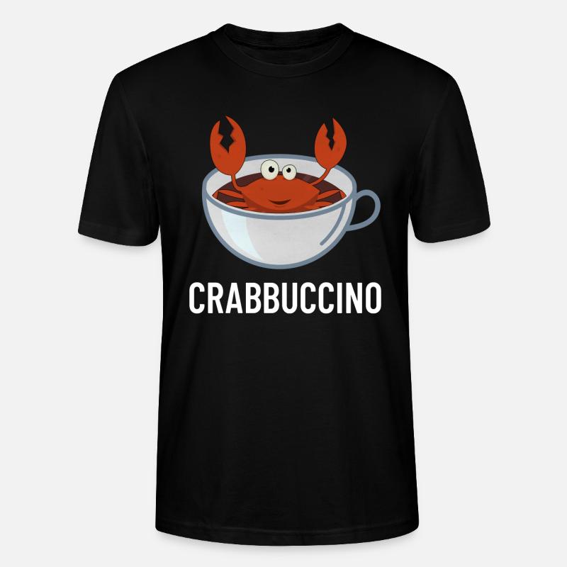 Crabe crabe cappuccino crustacé cappuccino - T-shirt bio CRAFTER Stanley Stella Unisexe - noir