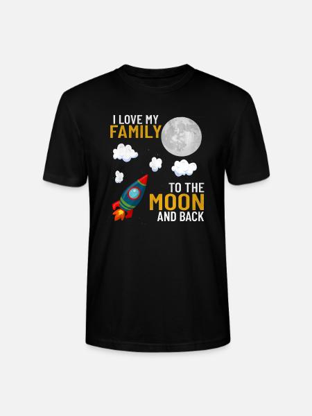 J'aime ma famille valeurs familiales mère papa - T-shirt bio CRAFTER Stanley Stella Unisexe - noir