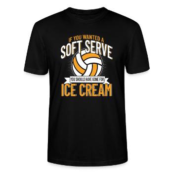 Volleyball Volleyballer Volleyball-team - Stanley/Stella Unisex Bio-T-Shirt CRAFTER - Schwarz - Vorne - Alina (178cm) & Michal (187cm)