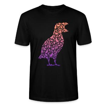 Puffin Papageientaucher Papageitaucher Mädchen - Stanley/Stella Unisex Bio-T-Shirt CRAFTER - Schwarz - Vorne - Alina (178cm) & Michal (187cm)