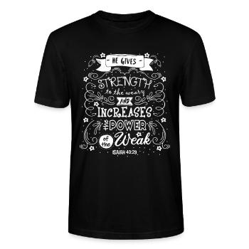 Vêtements chrétiens et foi chrétienne - T-shirt bio CRAFTER Stanley Stella Unisexe - noir - Devant - Alina (178cm) & Michal (187cm)