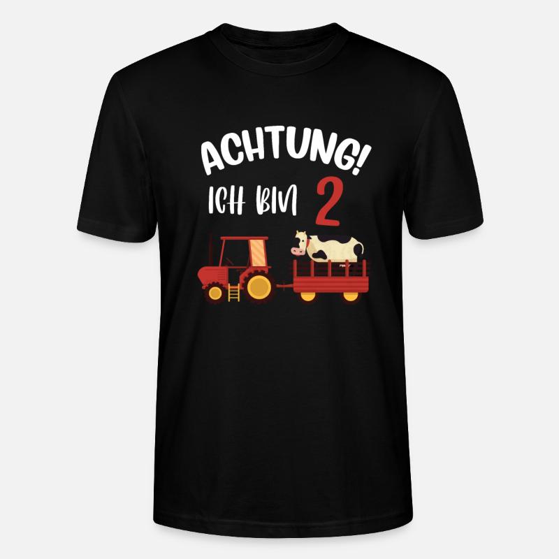 Traktor ich bin 2 - Stanley/Stella Unisex Bio-T-Shirt CRAFTER - Schwarz