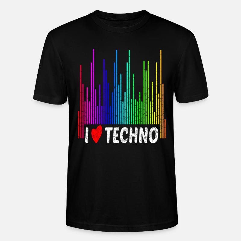 Amour techno - T-shirt bio CRAFTER Stanley Stella Unisexe - noir