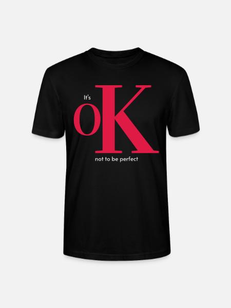 OK not to be perfect_Klein - Stanley/Stella Unisex Bio-T-Shirt CRAFTER - Schwarz