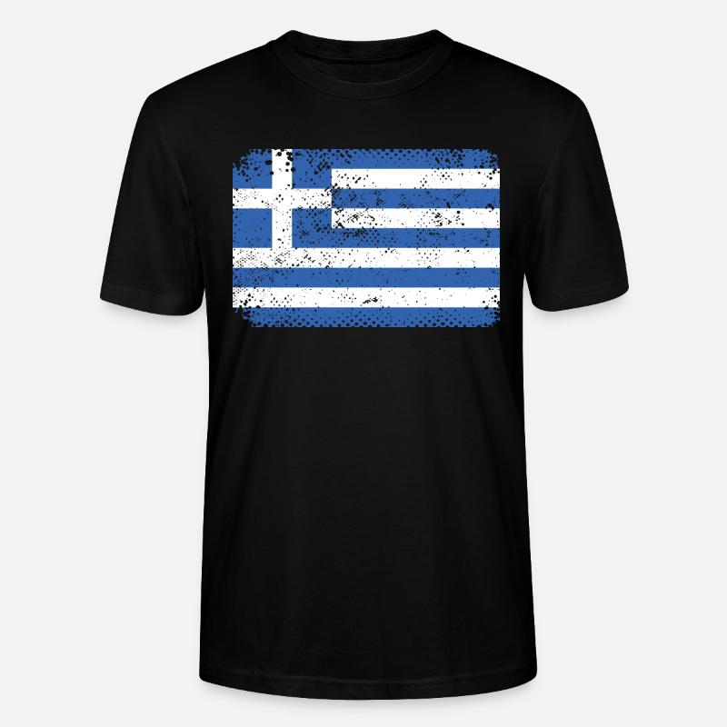 Grèce Drapeau Grec - T-shirt bio CRAFTER Stanley Stella Unisexe - noir